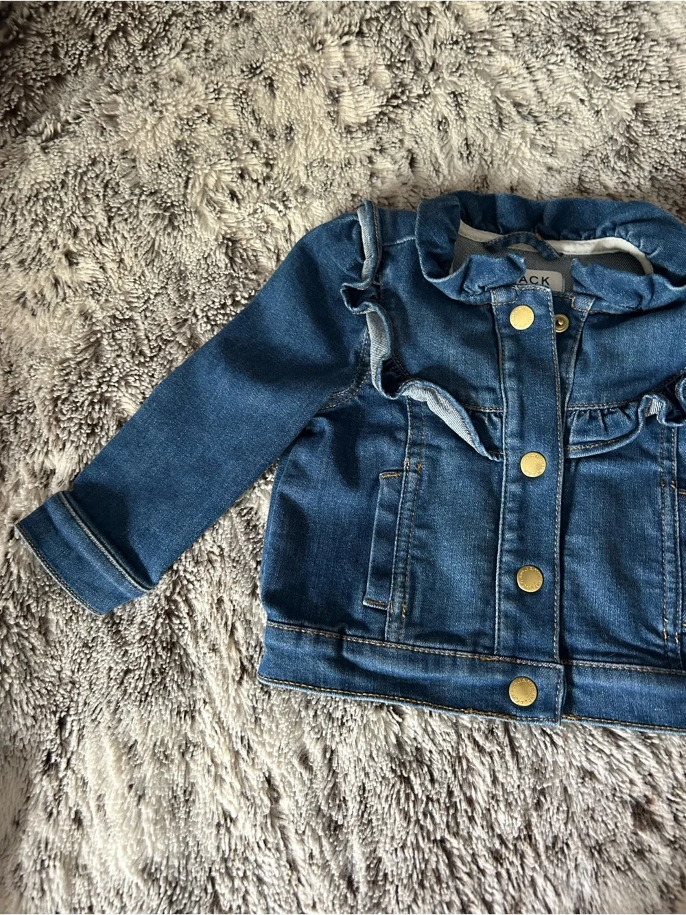Janie & Jack DenimToddler Ruffle Jean Jacket 12-18 MOS